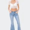 S11884_BLUE Rhapsody Low-Rise Flared Jeans