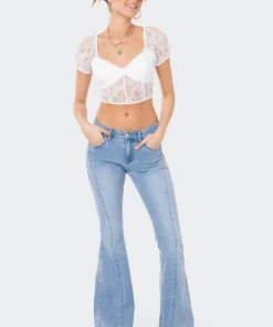 S11884_BLUE Rhapsody Low-Rise Flared Jeans