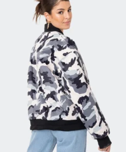 S11862_MIX Jackets & Coats Camo Oversized Bomber Jacket