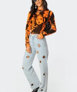 S11734_blue Stacey Grommet Jeans