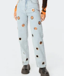 S11734_blue Stacey Grommet Jeans