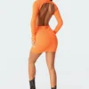 S11746_orange Dresses Rhani Open-Back Mini Dress