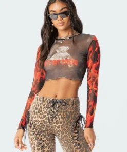 S11753_mix Cute But Psycho Mesh Top