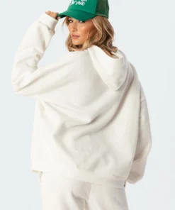 1049_white La Champion Oversized Hoodie