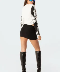 S11755_white Girl Gang Printed T-Shirt Tops