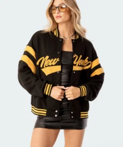 S11674_black New York Sweatshirt Jacket Sweatshirts & Knits