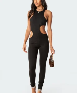 S11719_black Jumpsuits & Rompers Lorel Cut-Out Jumpsuit