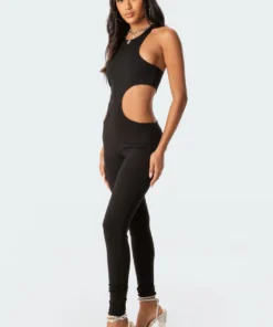 S11719_black Jumpsuits & Rompers Lorel Cut-Out Jumpsuit