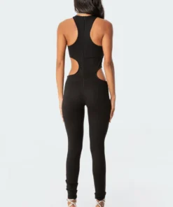 S11719_black Jumpsuits & Rompers Lorel Cut-Out Jumpsuit