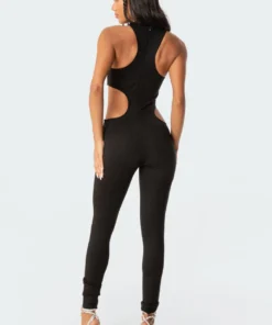 S11719_black Jumpsuits & Rompers Lorel Cut-Out Jumpsuit