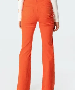 S11711_orange Tony Corduroy Flared Pants