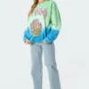 S11563_mix Tops Serpent Oversized Sweatshirt