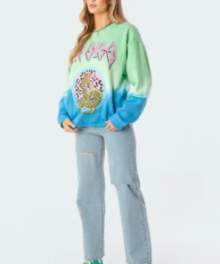 S11563_mix Tops Serpent Oversized Sweatshirt