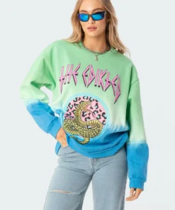 S11563_mix Tops Serpent Oversized Sweatshirt