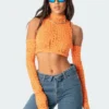 S11744_orange Giana Open-Shoulder Top