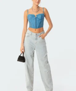 S11676_light-blue Pants Leona Boyfriend Ripped Jeans