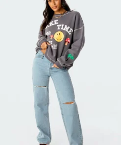 S11594_gray Tops Toadstool Sweatshirt