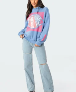 S11671_blue Tops Guilty Pleasure Hoodie