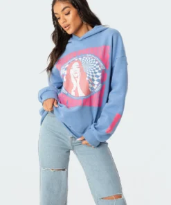 S11671_blue Tops Guilty Pleasure Hoodie