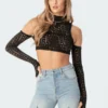 S11744_black Tops Giana Open-Shoulder Top