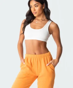 S11705_white Essential Ribbed Crop Top Tops