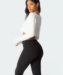 1022-1_white Otto Cropped Cardigan Tops