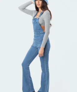 S11813_blue Harriot Denim Overalls Jumpsuits & Rompers