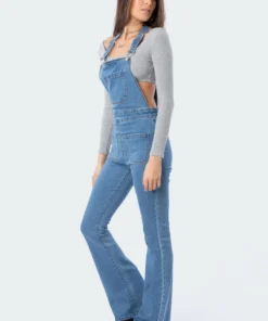 S11813_blue Harriot Denim Overalls Jumpsuits & Rompers