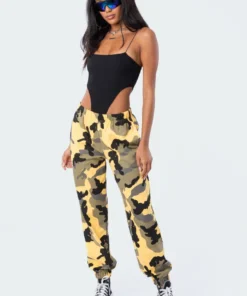 S11860_yellow Vida Camo Sweatpants