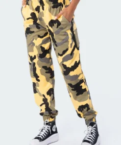 S11860_yellow Vida Camo Sweatpants
