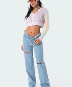 S11849_mix Tops Marabelle Rainbow Cardigan