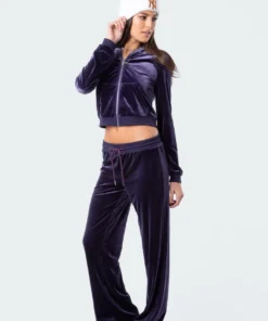 S11832_purple Erin Velvet Hoodie