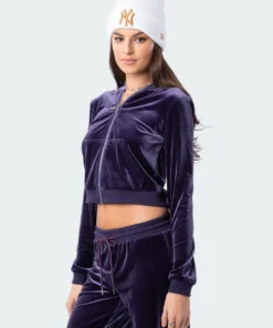 S11832_purple Erin Velvet Hoodie
