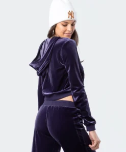 S11832_purple Erin Velvet Hoodie