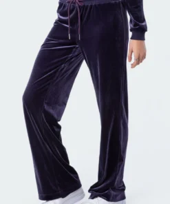 S11494_purple ERIN LOW-RISE VELOUR SWEATPANTS