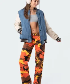 S11592-1_orange Aya Low-Rise Cargo Pants