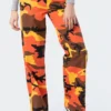 S11592-1_orange Aya Low-Rise Cargo Pants