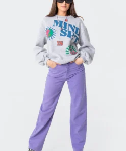 S11834_gray Happy Mindset Sweatshirt
