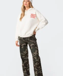 S11795_cream Everything'S Ok Hoodie New In