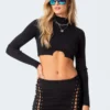S11622_black Bonnie Cropped Sweater