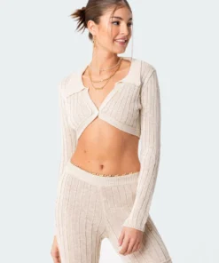 S11757_beige New In Harley Knitted Crop Top