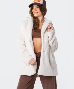 S11799_cream Jemima Faux Fur Coat Jackets & Coats