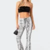 S11798_black-and-white Cobra Flared Jeans