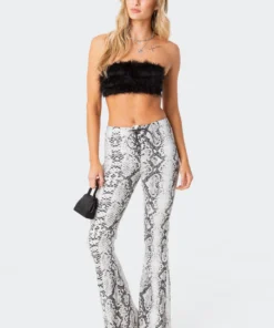 S11798_black-and-white Cobra Flared Jeans