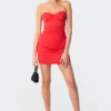 S11797_RED Dresses Corset Mini Dress