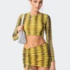 S11455_yellow Anisa Mesh Top Tops