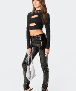 S11786_black Tops Nyx Cut-Out Crop Top