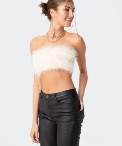 S11792_cream Trista Faux Fur Top Tops