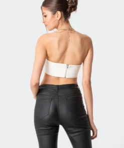 S11792_cream Trista Faux Fur Top Tops