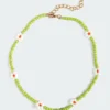Acc0090_green Accessories Daisy Chain Necklace